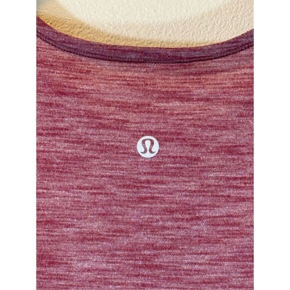 Lululemon Women’s Sweat Date Heathered Burgundy Tank Top Size 8 - Picture 3 of 7